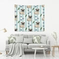 thumbnail image 6 of Cute Cartoon Pugs Tapestry Wall Hanging Tapestries Happy Colorful Hippie Psychedelic Art Polyester Carpet Wall Decorative for Living Room Bedroom 60x51inch, 6 of 7