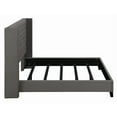thumbnail image 2 of Pemberly Row Upholstered Wood & Fabric California King Bed in Black/Gray, 2 of 6