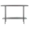 thumbnail image 2 of Safavieh Kayleigh Modern Wood and Metal Console Table, Dark Gray Oak/Matte Black, 2 of 4