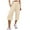 Khaki, variant on Scyoekwg Womens Capris for Summer Casual Drawstring Button High Waist Pant Straight Wide Leg Cropped Trousers (Black,S)