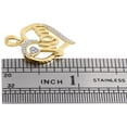 thumbnail image 4 of 10K Yellow Gold Genuine Round Diamond Mom Double Heart Pendant 1" Charm 1/8 CT., 4 of 5