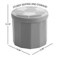 thumbnail image 4 of Room Revival Kids' 15" Soccer Ball Collapsible Storage Ottoman, Grey, 4 of 10