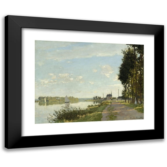 Claude Monet 14x12 Black Modern Framed Museum Art Print Titled - Argenteuil (C. 1872)