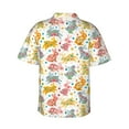 thumbnail image 3 of Uemuo Boho Bunny Printed Regular Fit Short Sleeve Casual Hawaiian Shirt for Men,Aloha shirt,Tropical shirt,Floral print shirt,Vacation Beach shirt-Medium, 3 of 9