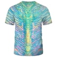 thumbnail image 6 of IWRICH Novelty Short Sleeve T Shirts for Men Crewneck Shirt Funny Fashion Fish Scale Tees Casual Printed Tops 02-Sky Blue XL, 6 of 6