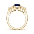 thumbnail image 2 of Angara Natural 3.3 Ct. Blue Sapphire with Diamond Classic Ring in 14K Yellow Gold for Women (Ring Size: 3), 2 of 9