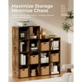 thumbnail image 3 of LUCKLIFE 4  Cube Storage Organizer with Open Back and Removable Back Panels, Brown, 3 of 10