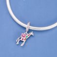 thumbnail image 2 of 925 Sterling Silver Colorful Giraffe Dangle Charm for Bracelet Charms Bangle Pendant Jewelry, 2 of 5
