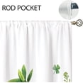 thumbnail image 5 of Mushroom Small Kitchen Curtains Sage Green Botanical Window Treatment Boho Wildflowers Plant Leaf Cafe Short Window Curtains for Bathroom Dining Laundry Room Tier Treatment Drapes 27.5x39 inch, 5 of 6