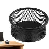 Paper Clip Holder, Paperclip Holders for Desk, Mesh Paper Clip Holder for Desk Binder Wire Mesh Bowls, Paper Clip Dispenser Organizer for Holding Small Parts Office Accessories Black, 3.54x1.38"