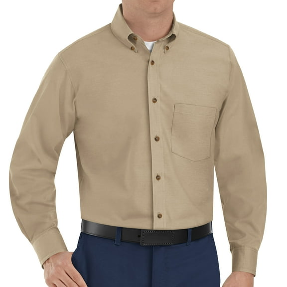 Red Kap Men's Long Sleeve Poplin Dress Shirt