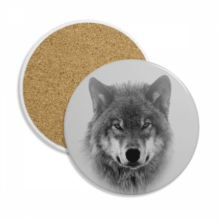

Gray Wolf Hunts Fiercely Art Deco Fashion Coaster Cup Mug Tabletop Protection Absorbent Stone