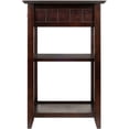 thumbnail image 5 of Winsome Burke 2 Shelf Transitional Solid Wood Printer Stand in Coffee, 5 of 10