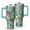 BoxerDog and Floral, variant on OBREWU BoxerDog and Floral Tumbler with Handle and Lid,BoxerDog and Floral 40oz Double Wall Vacuum Insulated Tumbler,Cups Gift for Women and Men