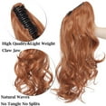 thumbnail image 5 of Benehair Clip In Ponytail Hair Extensions Fashion Claw on Long Cute Wavy Hair Piece 18" Claw Curly Light Auburn, 5 of 13