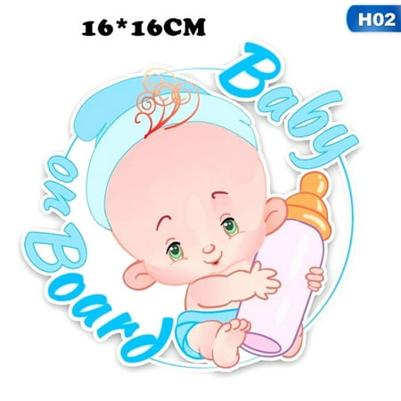 KABOER 13*17\/16*16 Cm Little Princess Baby On Board Car Sticker Colored Warning Sign