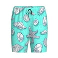 thumbnail image 3 of Picia Seashell And Starfish Pajama Shorts for Men, Men's Pajama Bottoms, Sleepwear,Short Pajama Pants-Large, 3 of 9