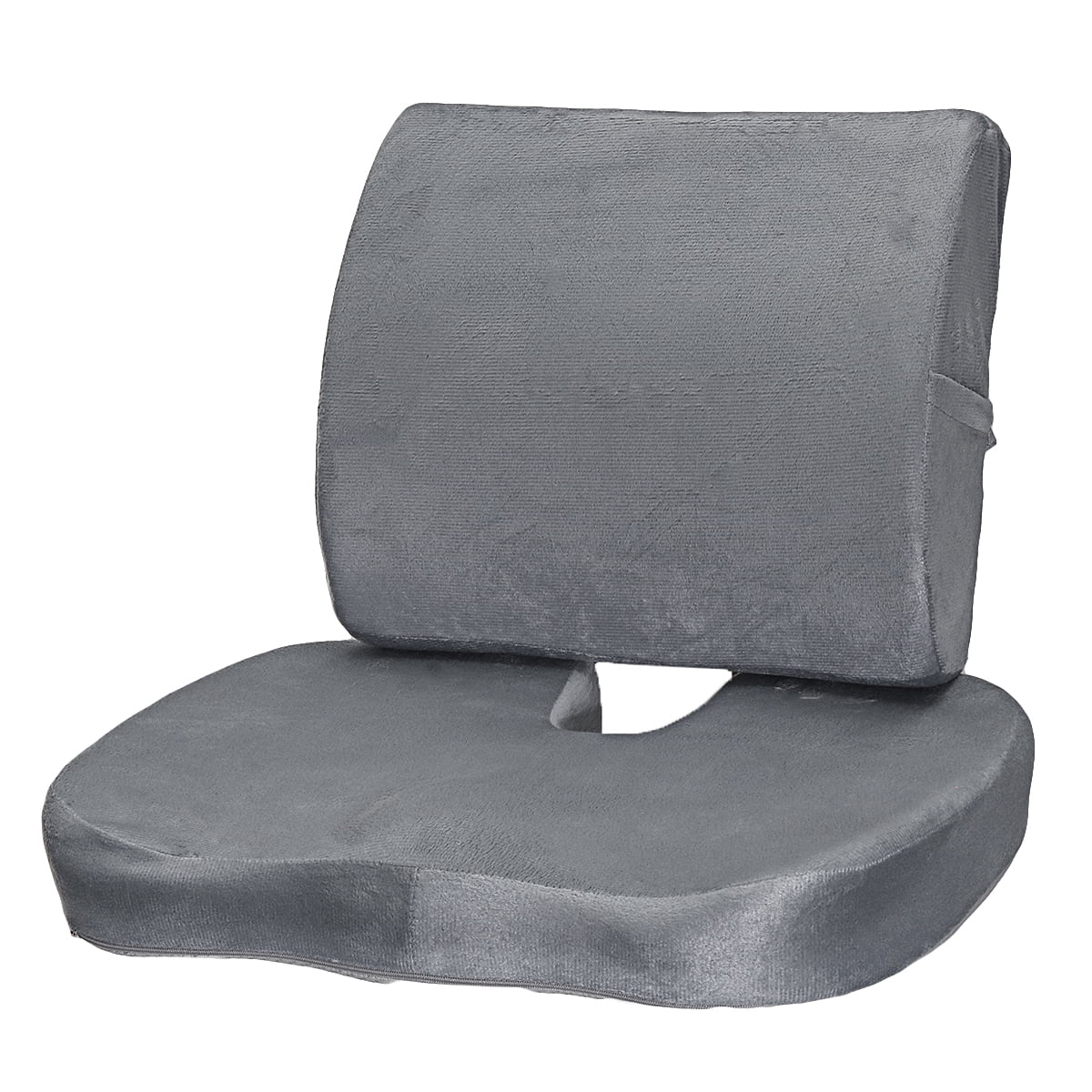 2pcs Memory Foam Seat Cushion Lumbar Back Support Orthoped Home Car