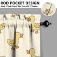 thumbnail image 5 of Kitchen Curtains 36 Inch Short - 3 Panel Set with Cute Farmhouse Egg & Chicken Print, Rod Pocket Window Curtain, 100% Polyester for Rustic Coop, Farm Kitchen, Easy Wash, 5 of 6