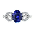 thumbnail image 4 of AoneJewelry 1.40 Carat Oval Shape Tanzanite & Diamond Gemstone Ring In 10K White Gold, 4 of 6