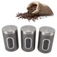 thumbnail image 5 of Juego De Botes De Cocina De 3 Piezas De Acero Inoxidable Para Café, Té, Azúcar, Carrito Transparente Con Tapas, Contenedores De Almacenamiento De Cocina, Latas, Organizador De, 5 of 7