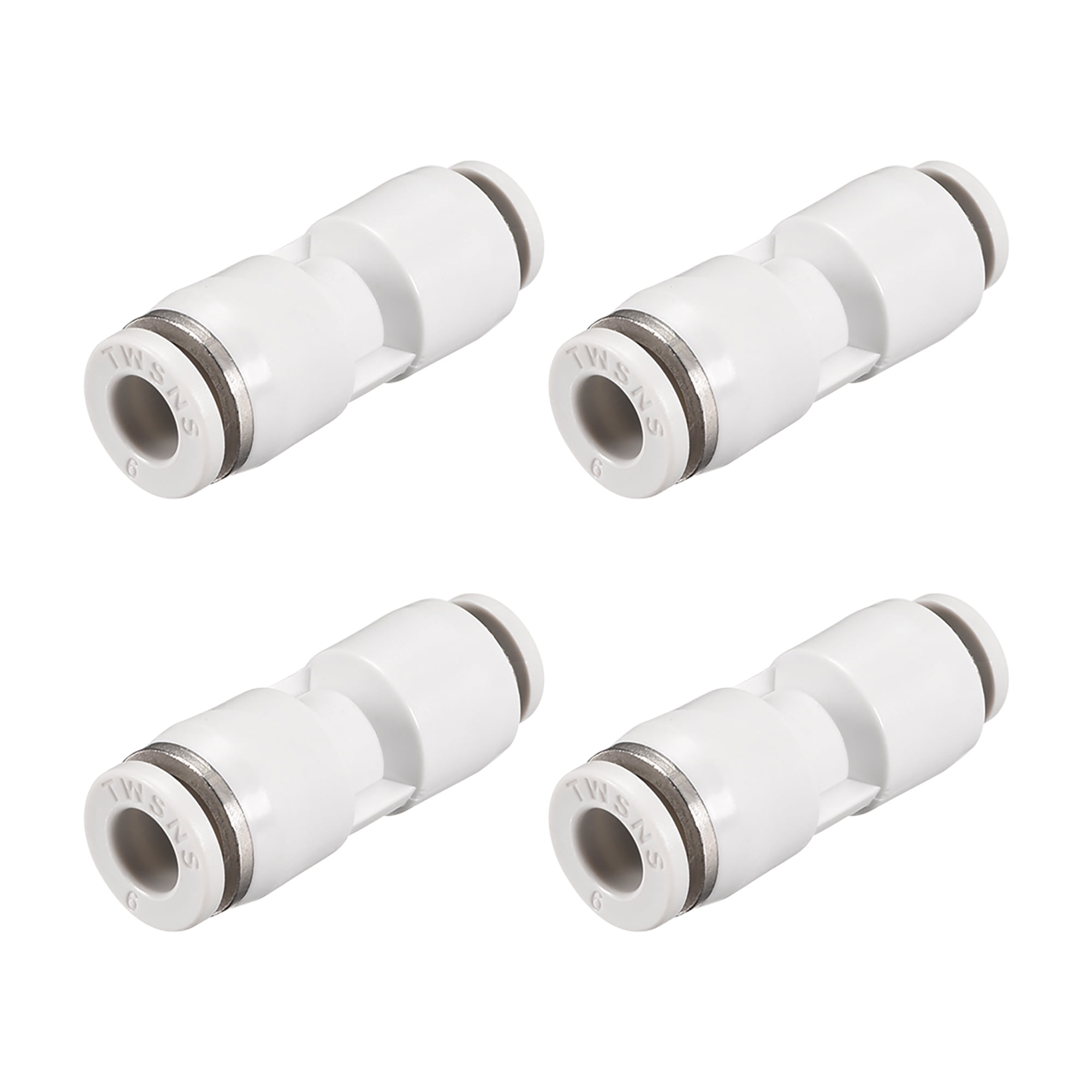 Straight Push Connectors, 6mm 4mm OD Plastic Straight Union Push to