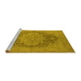 thumbnail image 2 of Ahgly Company Machine Washable Indoor Round Oriental Yellow Industrial Area Rugs, 6' Round, 2 of 4