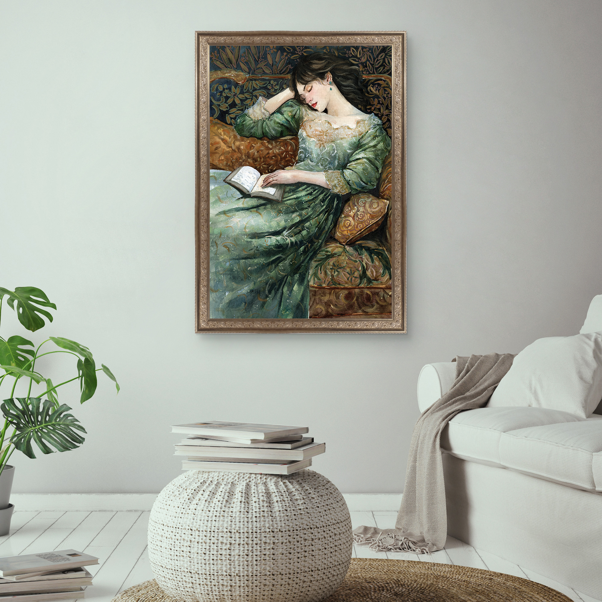 Fast Asleep Framed Canvas