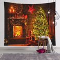 thumbnail image 4 of Tapiz de pared de Navidad Decoración colgante de pared Muñeco de nieve Papá Noel Árbol de Navidad Elemento Impresión digital Tapiz Ropa de cama Tapiz Dormitorio Sala de estar Estilo brillar Hogar, 4 of 4