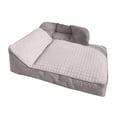 thumbnail image 2 of Cojín cálido para mascotas, cama para gatos, lavables suaves, colchón para dormir para interiores, cama para mascotas para gatitos, perros pequeños, gris L, 2 of 8