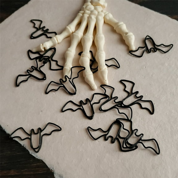Cute Paper Clips, 8 PCS Bat Shaped Paper Clips Animal Bookmarks Clips, Assorted Colors, Fun Office Gifts for Women Men Coworkers Teachers, Halloween Supplies Stuff