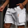 thumbnail image 3 of Maean Mens Cargo Shorts with Pockets 7 Inch Hiking Athletic Shorts Elastic Waist Drawstring Shorts, 3 of 4