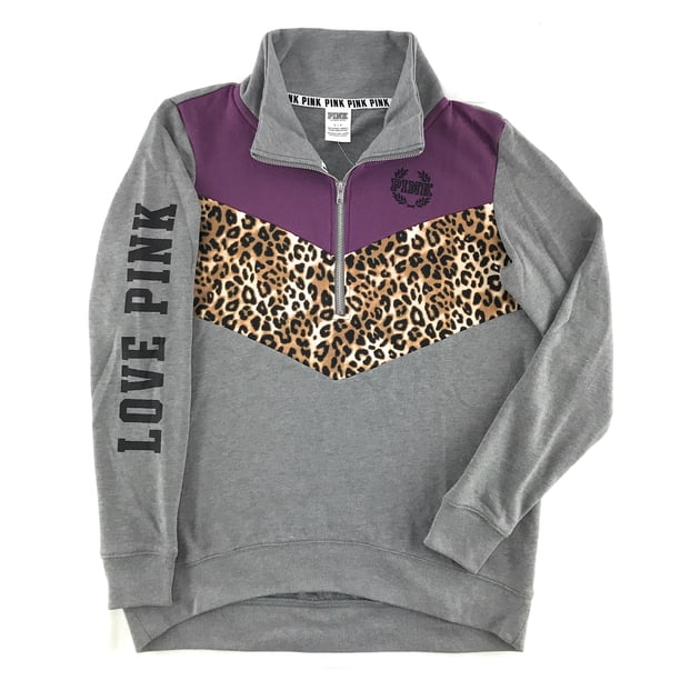 Victoria's Secret Pink High Low Half Zip Sweatshirt - Walmart.com
