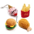 thumbnail image 3 of Ludlz Pet Dogs Puppy Plush Fries Hamburger Ice Cream Teeth Chewing Squeaky Sound Toy, 3 of 6