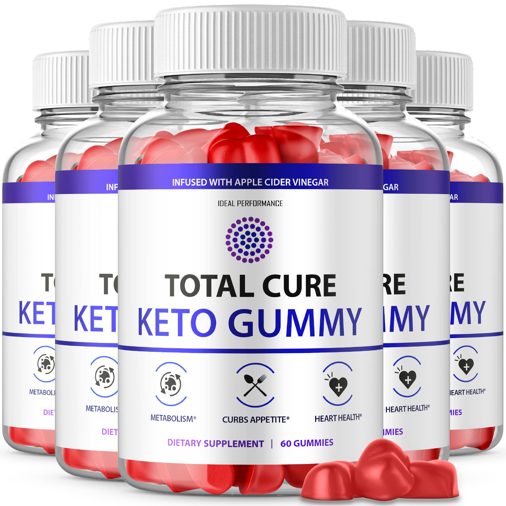 (5 Pack) Total Cure Keto Gummies Total Cure Keto Gummy S (60 Gummies) - image 1 of 3