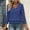 Dark Blue polka dot v neck ruffle hem blouse women a1, variant on thefmos Women's V Neck Polka Dot Blouse Long Sleeve Elastic Cuffs Ruffle Hem Casual Top Fashion Spring Fall Outfit, Wine XL