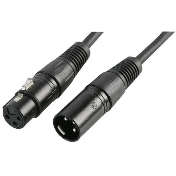PULSE - DMX Lead, 3 Pin XLR Male to Female, 30m Black