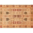 thumbnail image 1 of Ahgly Company Indoor Rectangle Abstract Orange Modern Area Rugs, 5' x 7', 1 of 4