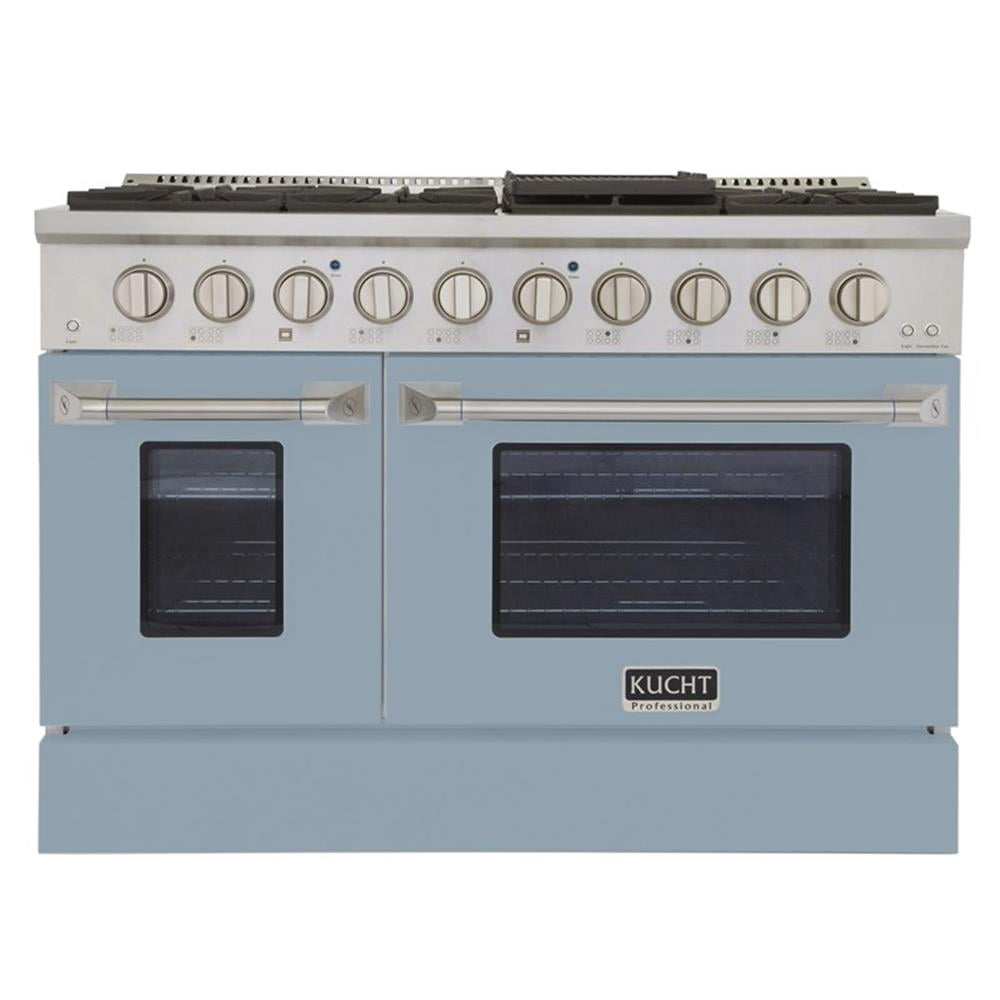 Pemberly Row 48" 6.7 cu. Dual Fuel Range for Natural Gas in Light Blue