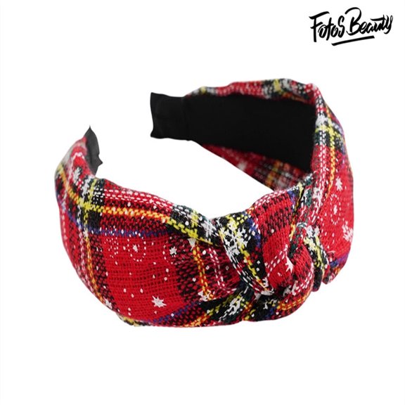 Fofosbeauty 1PC Holiday Headband For Women, New Christmas Headband, Autumn Winter Hairpin Wide Top Knot Hair Accessories, Snowflake Yellow Red