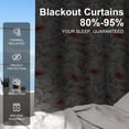 thumbnail image 3 of Lfeey Pink Watercolor Floral Blackout Curtains for Living Room, Room Darkening Thermal Insulated Grommet Drapes 2 Panels, 42x72 Inch, 3 of 7
