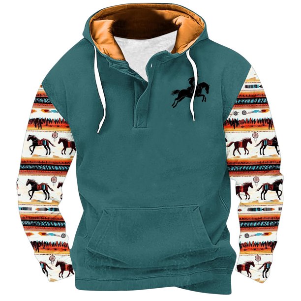 Sudaderas con capucha para hombre, moda, bolsillos, manga larga, estampado, sudaderas con capucha, blusa para hombre, blusa de poliéster