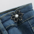 thumbnail image 4 of Six-petal Flower Adjustable Pin Buckle Detachable Buttons Little Flower Holding Hands Waist Closing Button Removable Trousers Skirt Waistline, 4 of 8