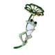 thumbnail image 3 of Broche de hoja de loto con diamantes de imitación y esmalte elegante, joyería de fiesta para dama Verde, 3 of 6