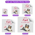 thumbnail image 5 of Every Fart is Love Note Australian Shepherd Guilty Face Happy Valentine's Cutout Transfer Sticker Aussie Dog Lover Gifts Transparent Decal Art Decor - 01016, 5 of 5
