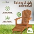 thumbnail image 2 of Outdoor Interiors Eucalyptus Wood Adirondack Chair with Built In Ottoman, 2 of 9