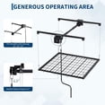 thumbnail image 7 of 4x4 Ft Overhead Garage Storage Lift Rack 300 lb Ceiling Mounted Crank Hoist System with Safety Lock for Garage and Attic Storage, 7 of 7