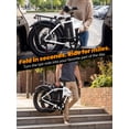 thumbnail image 5 of ESKUTE Electric Bike for Adults, Folding E-Bike, 750W Motor, 20x4 Inch Fat Tires, 20 MPH, 48V 20.8Ah Removable Battery, Up to 80-Mile Range, 7-Speed, NFC Unlock, White with Phonebag & Lock, 5 of 7