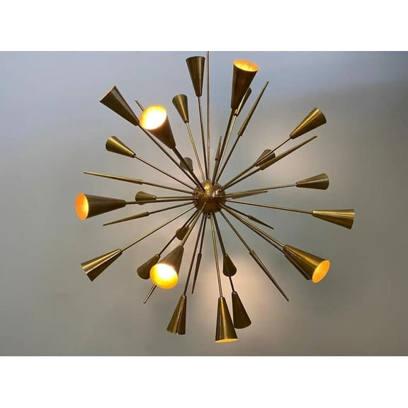 Sputnik Century Chandelier Mid Light Style Stilnovo Ceiling Multicolored 16 Arms