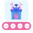 thumbnail image 3 of Jouets Éducatifs pour Enfants Jouer Château de Fée Jouets Interactifs Parent-Enfant Château de Fée, 3 of 8